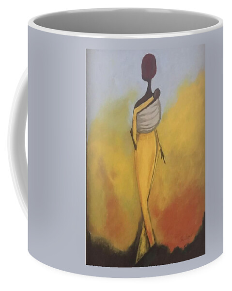  Coffee Mug featuring the painting Sunset Babe by Charles Young