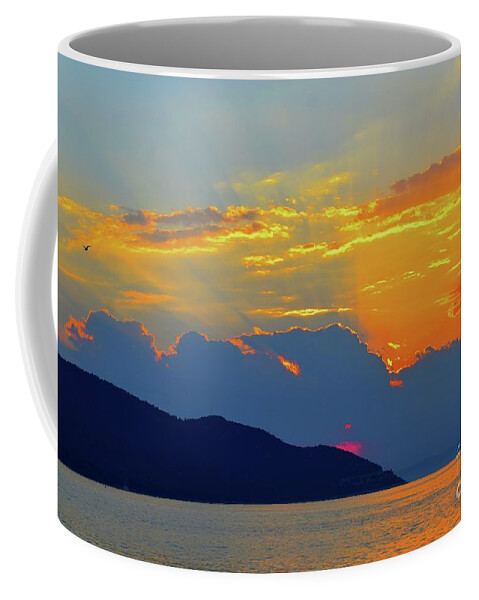 Sunset Magic Above Us Coffee Mug featuring the photograph Sunset Blues by Leonida Arte
