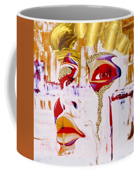 Abstract Art Coffee Mug featuring the digital art Sunset by Canessa Thomas