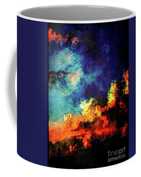 Sunset Coffee Mug featuring the digital art Sunset Clouds by Phil Perkins
