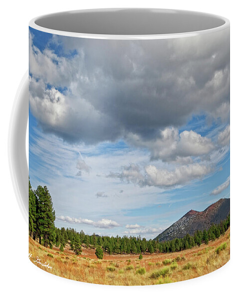 Arizona Coffee Mug featuring the photograph Sunset Crater from Bonito Park by Jeff Goulden