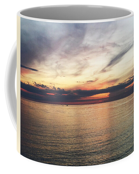 Sunset Coffee Mug featuring the mixed media Sunset Croatia by Joelle Philibert