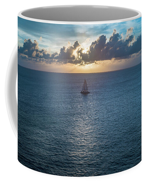 Sunset Coffee Mug featuring the photograph Sunset Finale Grand Cayman by Blair Damson