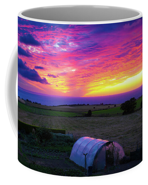 Atlantic Ocean Coffee Mug featuring the photograph Sunset from Planguenoual - Orton glow Edition by Jordi Carrio Jamila