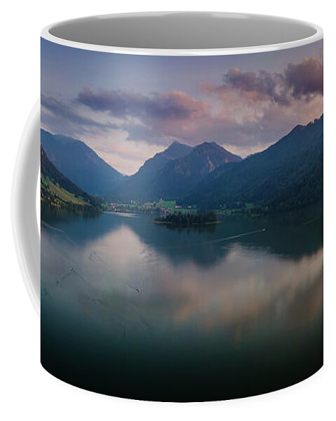 Alps Coffee Mug featuring the photograph Sunset in the Alps by Hannes Cmarits