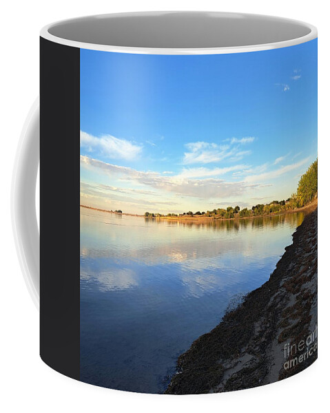Lake Coffee Mug featuring the photograph Sunset Lake by Mars Besso