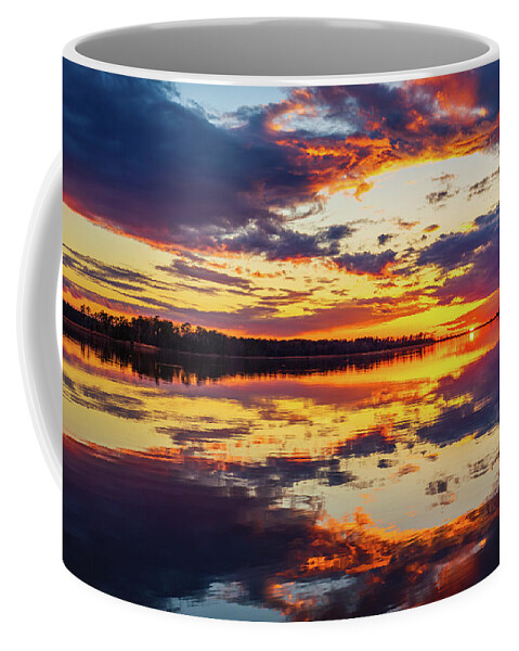 James River Coffee Mug featuring the photograph Sunset Mirrored by Rachel Morrison
