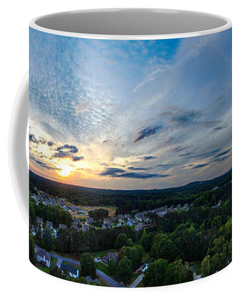 Aerial Coffee Mug featuring the photograph Sunset of Powder Springs by Marcus Jones
