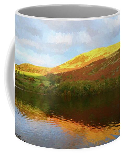 Askhill Knott Coffee Mug featuring the digital art Sunset on Askhill Knott 2 by Roy Pedersen