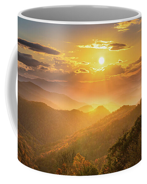 Maggie Valley Coffee Mug featuring the photograph Sunset On The Blue Ridge Parkway by Jordan Hill