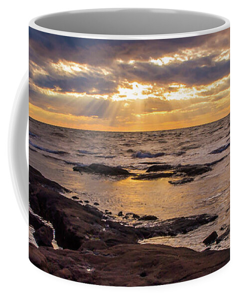 Prince Edward Island Coffee Mug featuring the photograph Sunset on the Sea Shore by Linda McRae