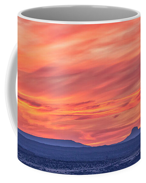 Caldera Coffee Mug featuring the photograph Sunset Over Cabezon Peak by Jurgen Lorenzen