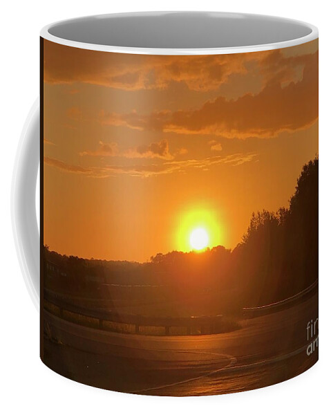 Southampton County Coffee Mug featuring the photograph Sunset over freeway Two - Sunset Photography by Catherine Wilson