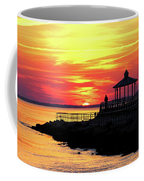 Sunset Coffee Mug featuring the photograph Sunset Over Indian River Bay by Bill Swartwout