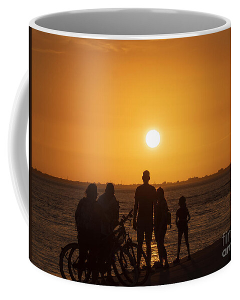 Sunset Coffee Mug featuring the photograph Sunset over Tampa Bay in Silhouette by L Bosco