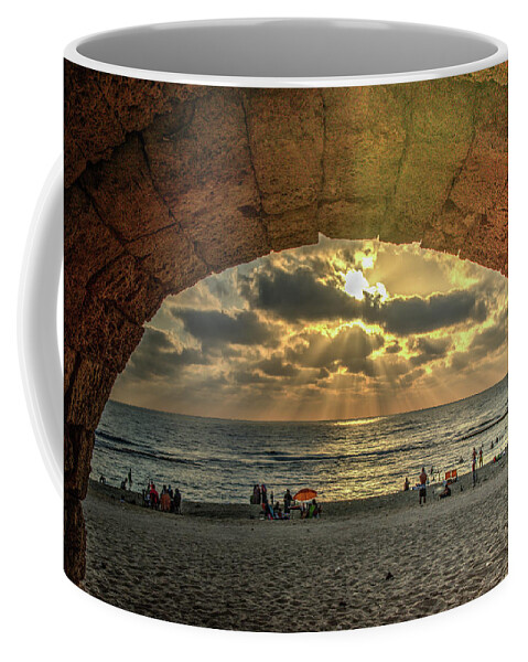 Ancient Coffee Mug featuring the photograph Sunset over the Mediterranean 3 by Dimitry Papkov