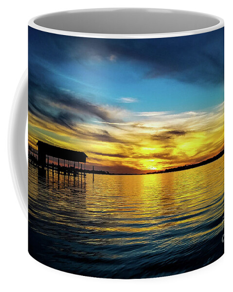 Sunset Coffee Mug featuring the photograph Sunset Reflection on Perdido Bay by Beachtown Views