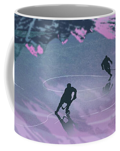 Skate Coffee Mug featuring the digital art Sunset Skate by Sassan Filsoof