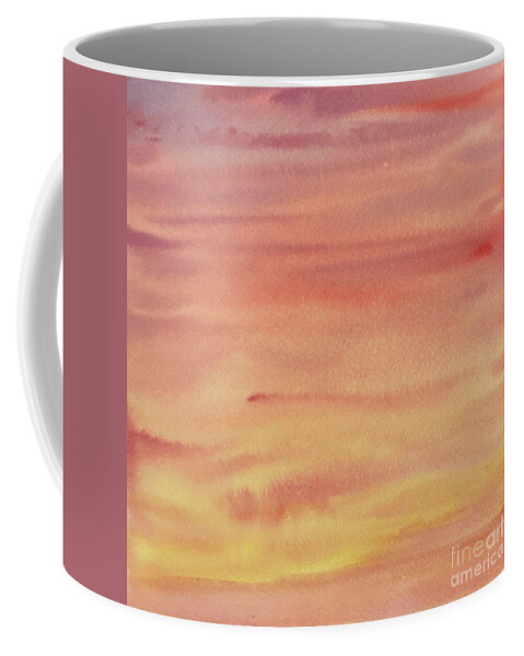 Sunset Coffee Mug featuring the painting Sunset Sky by Lisa Neuman