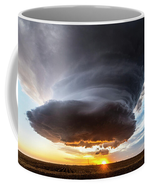Supercell Coffee Mug featuring the photograph Sunset Spaceship by Marcus Hustedde