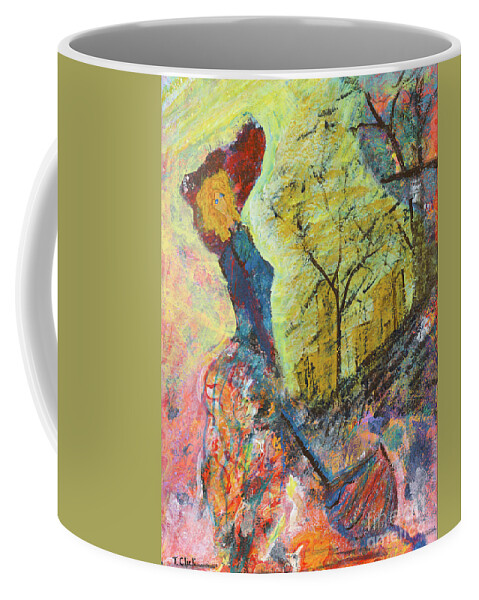 Sunset Coffee Mug featuring the painting Sunset Stroll by Tessa Evette