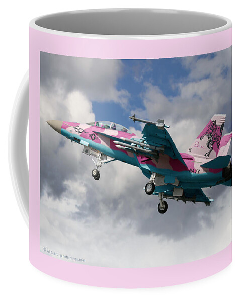 Boeing Coffee Mug featuring the digital art Super Hornet for the Ladies by Custom Aviation Art