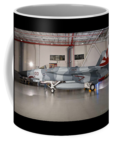 Sundowner Coffee Mug featuring the digital art Super Hornet Sundowner by Custom Aviation Art