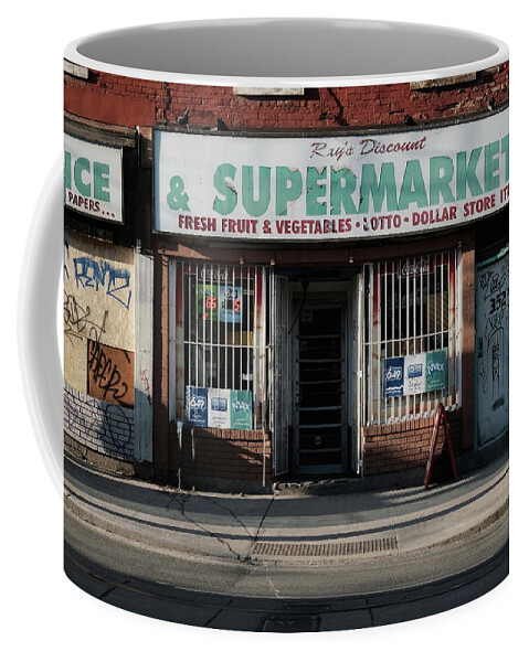 Storefront Coffee Mug featuring the photograph Super by Kreddible Trout