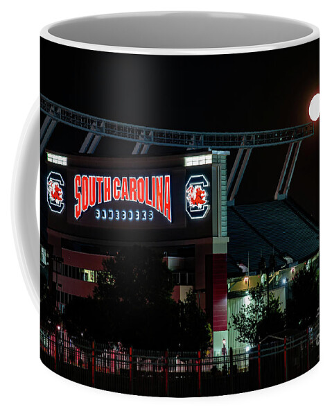 2020 Coffee Mug featuring the photograph Super Moon at Williams-Brice by Charles Hite