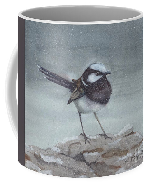 Superb Fairywren Coffee Mug featuring the painting Superb Fairy Wren by Vicki B Littell