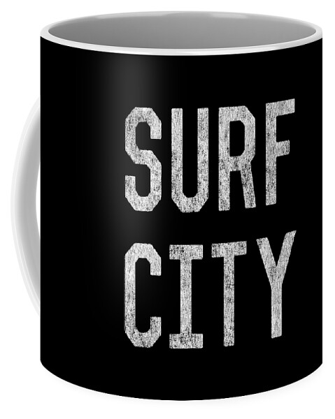 Funny Coffee Mug featuring the digital art Surf City by Flippin Sweet Gear