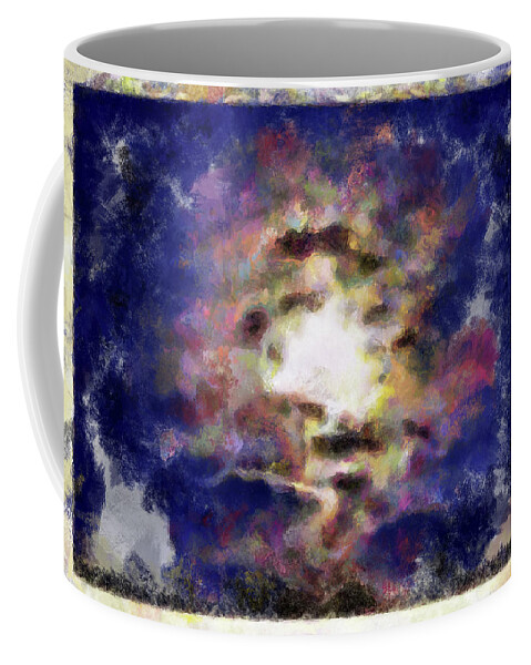 Moon Coffee Mug featuring the mixed media Surreal Moonscape by Christopher Reed
