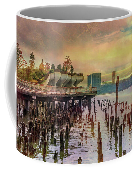 Little Island Coffee Mug featuring the photograph Surreal Sunset at Little Island by Cate Franklyn