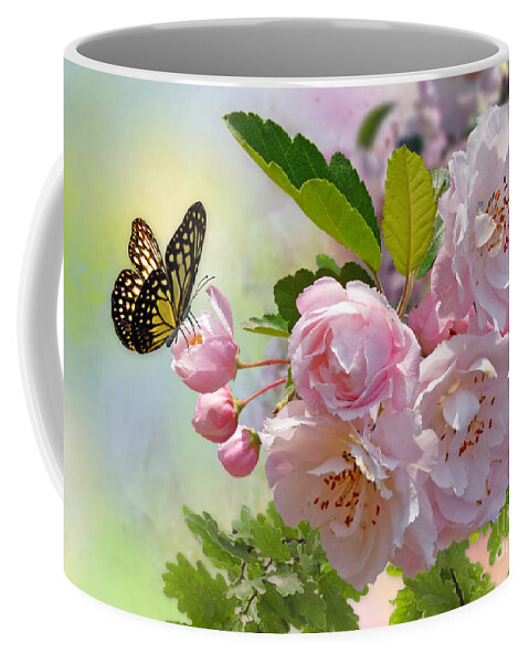 Butterfly Coffee Mug featuring the digital art Sweet Petals by Morag Bates