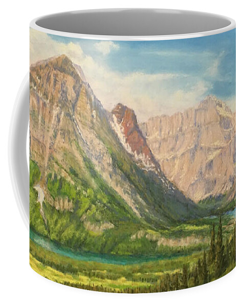 Swift Curren Valley Coffee Mug featuring the pastel Swift Current Valley by Lee Tisch Bialczak