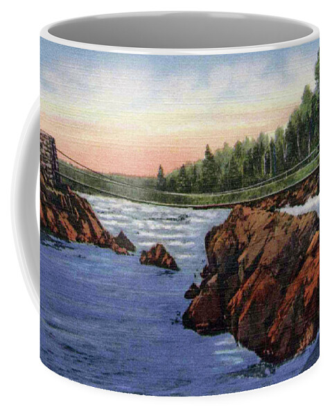 Duluth Coffee Mug featuring the photograph Swinging Bridge in Jay Cooke Park by Zenith City Press
