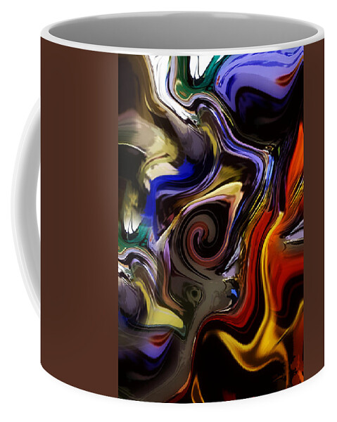Swirl Coffee Mug featuring the painting Swirling by Padamvir Singh