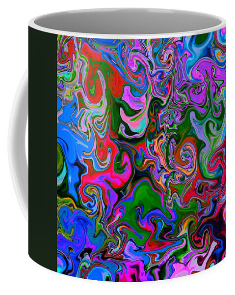 Abstract Coffee Mug featuring the painting Swirls #12 by Maxim Komissarchik