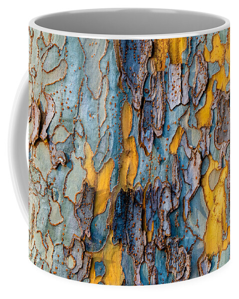 Tree Bark Coffee Mug featuring the photograph Sycamore tree bark natural pattern 2 by Alessandra RC