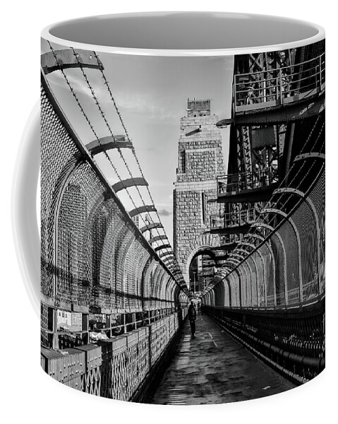 Blac Coffee Mug featuring the photograph Sydney Harbour Bridge BW by Diana Mary Sharpton