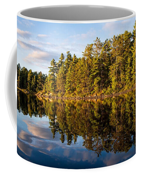 Lake Coffee Mug featuring the photograph Symmetry by Stephen Sloan