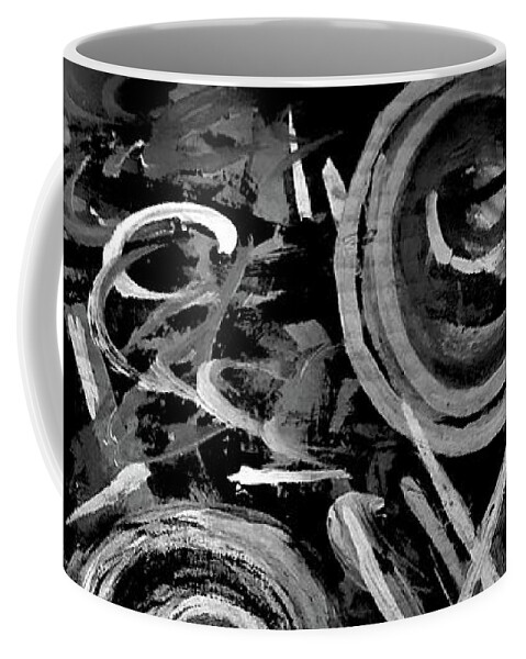 Abstract Cosmos Universe Coffee Mug featuring the painting Synergy 2 - 2020 by Carol Daniel Faust
