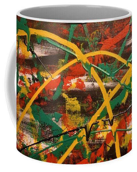 Acrylic Coffee Mug featuring the painting Synergy by Jimmy Clark