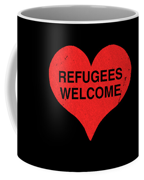 Funny Coffee Mug featuring the digital art Syrian Refugees Welcome In The Us by Flippin Sweet Gear