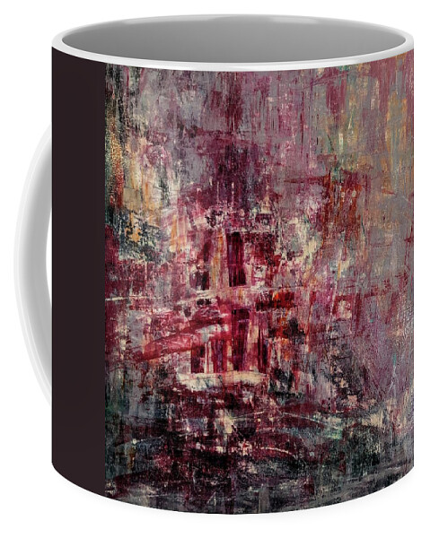 Abstract Coffee Mug featuring the painting Take the A-Train by Janice Nabors Raiteri
