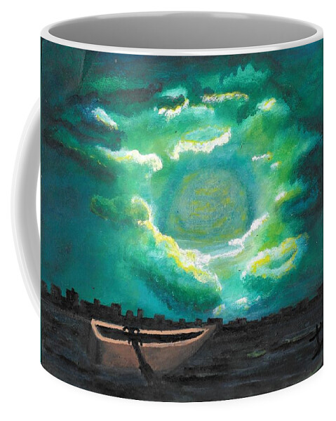 Esoteric Coffee Mug featuring the painting Taken by Esoteric Gardens KN