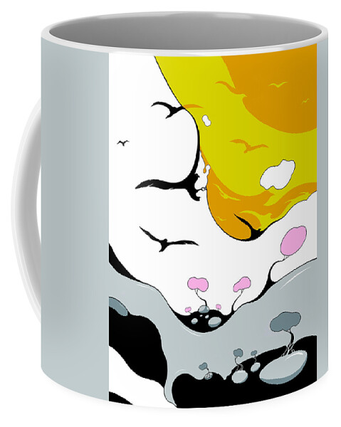 Birds Coffee Mug featuring the digital art Taking Flight by Craig Tilley