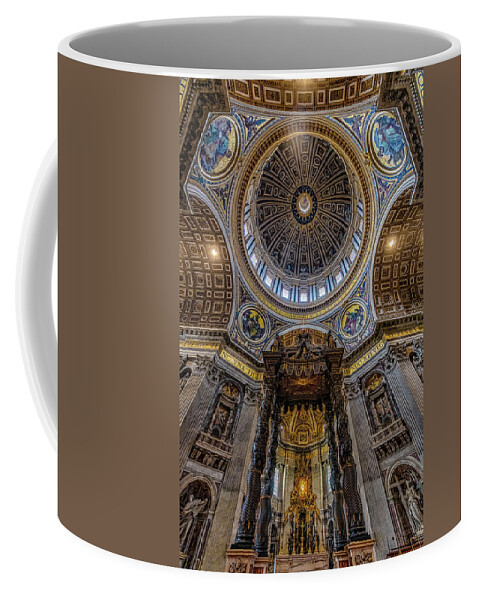 St. Peter's Coffee Mug featuring the photograph Tall Altar - St. Peter's by David Downs