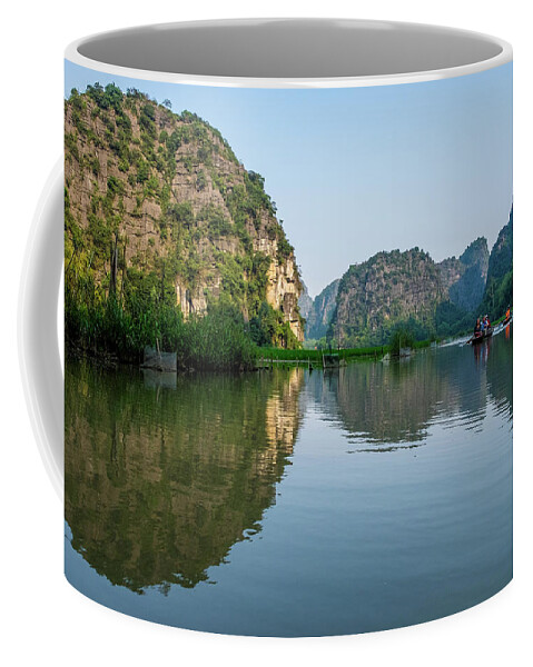 Ba Giot Coffee Mug featuring the photograph Tam Coc View in Ninh Binh by Arj Munoz