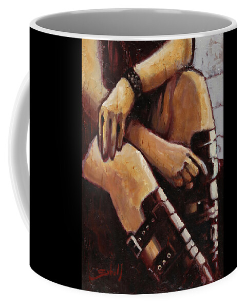Gothic Coffee Mug featuring the painting Tangence Centrale by Sv Bell